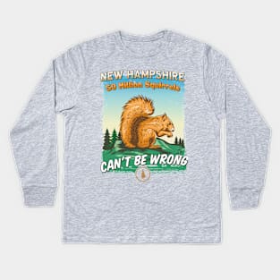 NEW HAMPSHIRE SQUIRREL Kids Long Sleeve T-Shirt